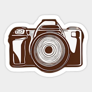 Vintage Camera Silhouette Design No. 860 Sticker